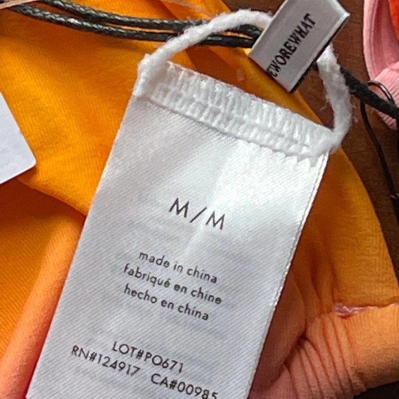 WEWOREWHAT Cooper Classic Triangle Wrap Bikini Top in Baby Pink Size M NWT - Picture 5 of 7